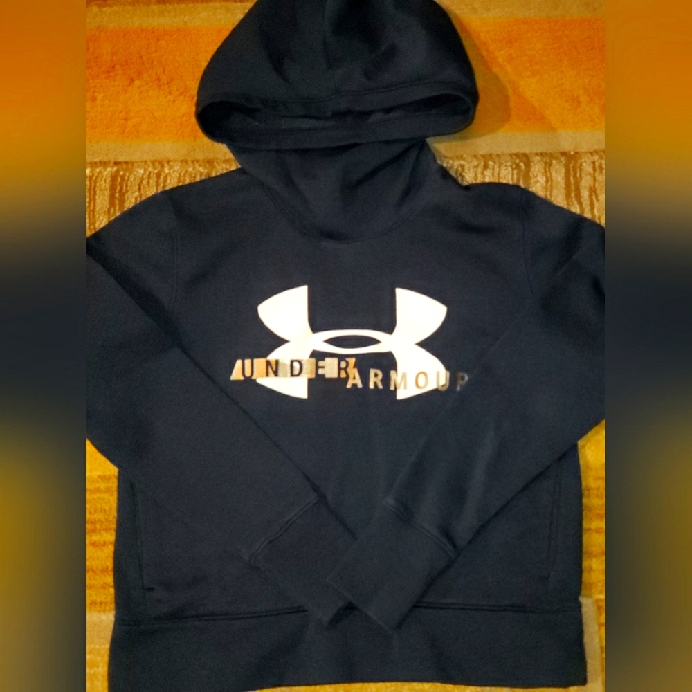 Womens Rival Under Armour Hoodie Navy Sz Small